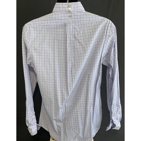 Ralph Lauren Custom Fit Blue Check Plaid Oxford Shirt Men's Medium NWT - Picture 4 of 12